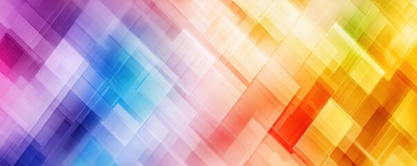 Wall Mural - Vibrant multicolored abstract geometric background with diagonal shapes, creating a dynamic and modern visual effect.