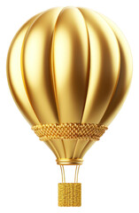 Canvas Print - PNG Balloon aircraft gold white background.