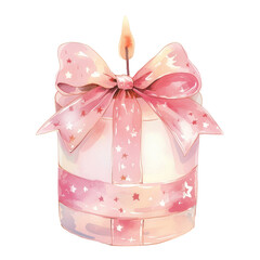 Wall Mural - Coquette candle dessert wedding cake.