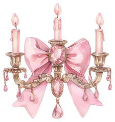 Poster - Coquette vintage candelabra chandelier candle lamp.