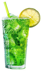 Poster - Refreshing green lime soda drink