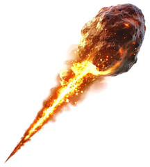 Wall Mural - png fiery meteor streaking through space
