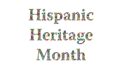 Wall Mural - Hispanic Heritage Month text graphics