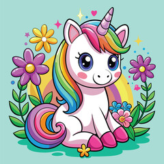 Sticker - A beautiful unicorn illustration