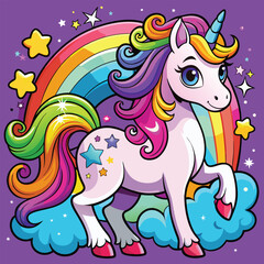 Sticker - A beautiful unicorn illustration