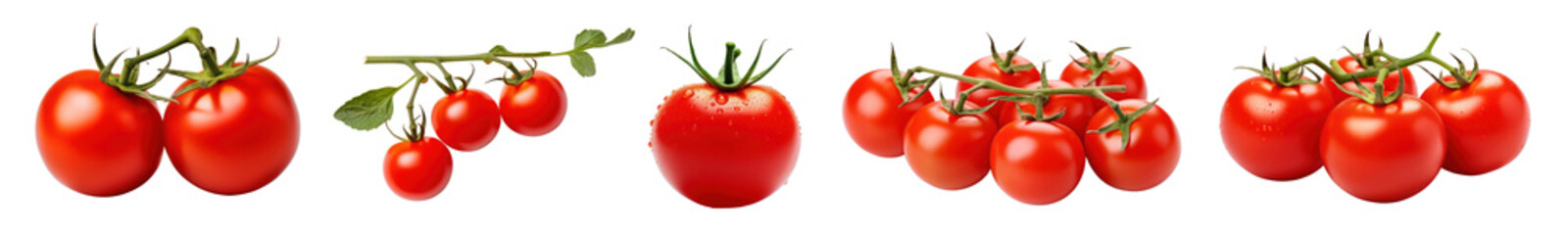 Poster - tomato vegetable png cut out element set