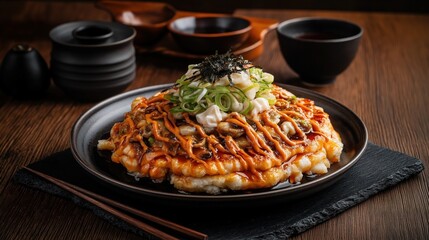 Wall Mural - Okonomiyaki - Traditional Japanese food