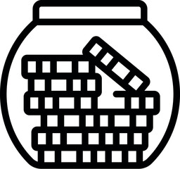 Wall Mural - Transparent piggy bank icon, outline style, perfect for web, app and print