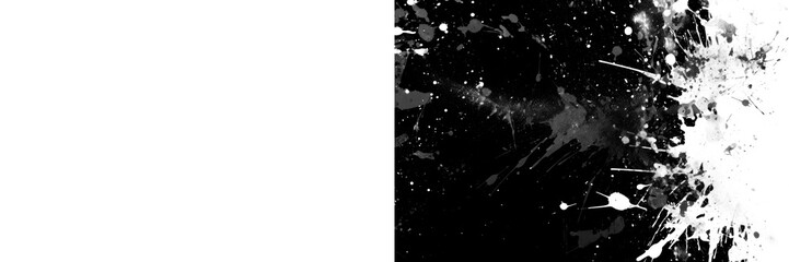 Wall Mural - png abstract black white paint splatter