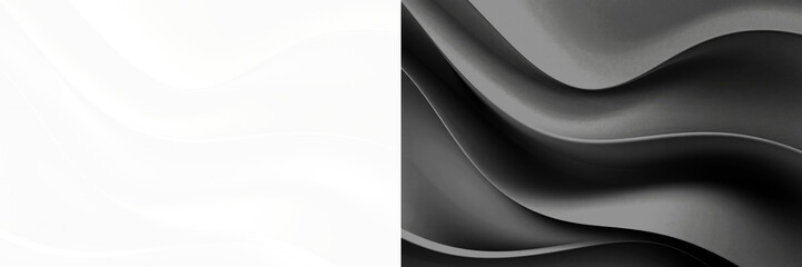 Wall Mural - png abstract wavy black white contrast