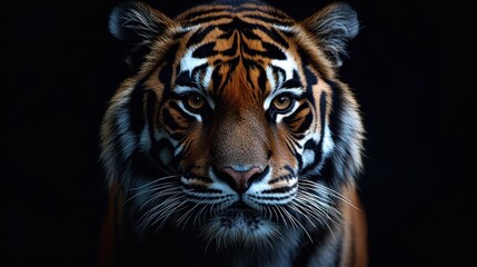 Wall Mural - Close-up Portrait of a Majestic Tiger