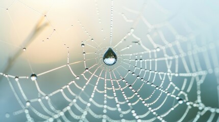 Sticker - Dewdrop on a Spiderweb