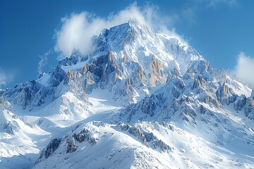 Wall Mural - Snowy Mountain Peak