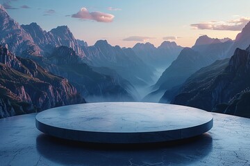 Sticker - Mountaintop Platform with Stunning Sunrise View