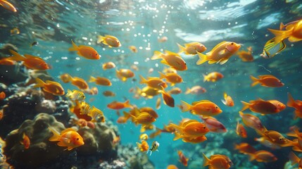 Canvas Print - Tropical Fish Underwater