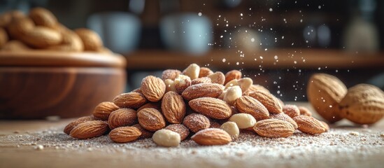 Wall Mural - Almonds and Powdered Sugar