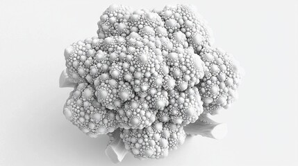   Broccoli florets on white surface