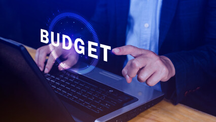 Budget Financial planning and management concept, Company budget allocation for business project management, Effective and smart budgeting, BUDGET concept.