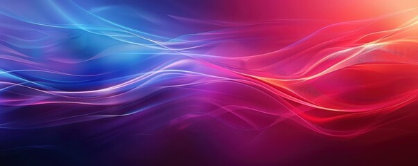 Wall Mural - Abstract Swirling Waves in Blue and Red Hues