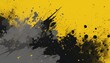 © Riz - Abstract Yellow and Black Paint Splatter Background