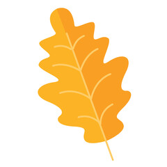 Sticker - Colorful autumn leaves in orange and red, Vector