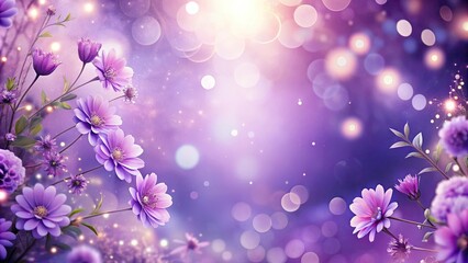 Dreamy purple floral background with soft bokeh lights, purple, floral, background, dreamy, soft, bokeh lights, serene