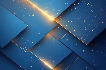 Wall Mural - Abstract blue and gold background. Perfect for use in presentations or website design.