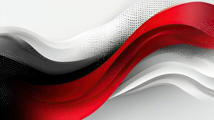 Abstract red, black and white wave design. Perfect for modern presentations, websites, and social media.