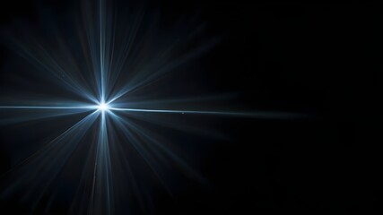 Wall Mural - Close up of light beam isolated on black background Generative AI