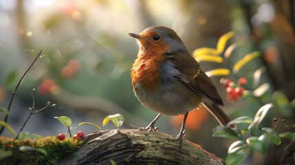 Wall Mural - Robin Bird Realistic