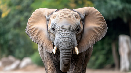 close up photo of a elephant 