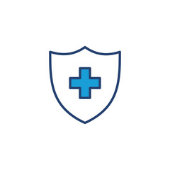 Sticker - Health insurance icon vector. Insurance health document icon