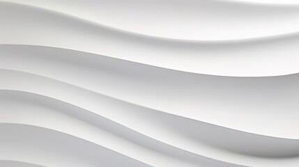 Abstract white wavy background for minimalist design.