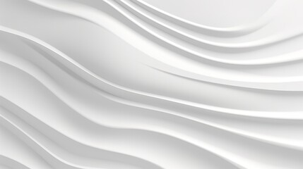 Abstract white wavy background with smooth lines.