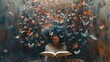 © Surachetsh - A person holding a book with butterflies bursting forth, a vivid metaphor for the creative wonders unleashed by the act of reading.