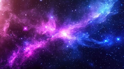 Purple and blue stars in a space background