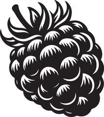 Raspberry vector black silhouette vector, Raspberries Icon vector,