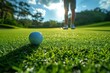 © vanzerim - Golf Ball on Green Grass