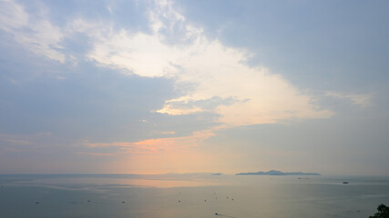 Wall Mural - beautiful view of sea and sky in the morning, natural background