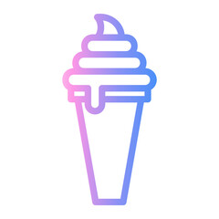 Poster - ice cream Line Gradient Icon