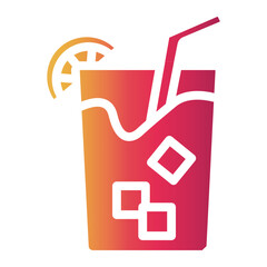 Wall Mural - cocktail Gradient icon