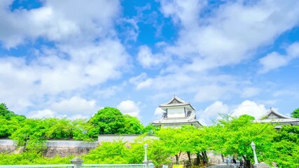 Wall Mural - 石川県・金沢城　タイムラプス　