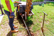 © ungvar - Installing underground communications networks using horizontal directional drilling machines before trenchless laying of fiber optic cables