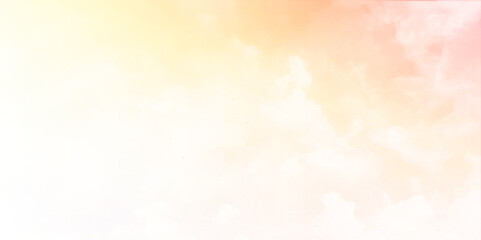 Wall Mural - evening sky with clouds. golden sunset. pastel pale yellow coral peach pink rose beige white abstrac
