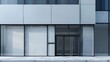 © YOGI C - Modern Building Entrance with Glass Doors and Large Windows - 3D Illustration