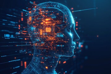 Wall Mural - data science. innovation technology, digital software development concept. algorithm and deep learni