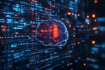 Wall Mural - data science. innovation technology, digital software development concept. algorithm and deep learni