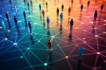 Wall Mural - social network communication, generative ai