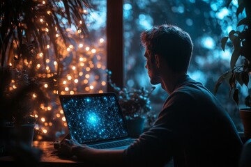 Wall Mural - digital technology, global internet network, ai artificial intelligence, big data concept. computer 