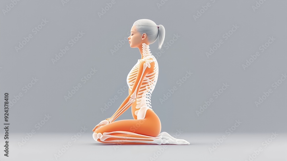 Matlab Plot Human Body A stylized 3D anatomical model of a seated human figure, showcasing ...